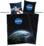 NASA Wende Bettwäsche Set 2tlg 135 x 200 cm 80 x 80 cm