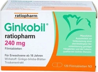 PZN-DE 08864415, Ginkobil ratiopharm 240mg mit Ginkgo biloba Filmtabletten 120 St