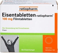 PZN-DE 06958543, Eisentabletten-ratiopharm 100 mg Filmtabletten 100 St