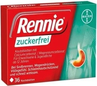 PZN-DE 19637898, Bayer Vital Rennie zuckerfrei Kautabletten 36 St