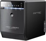 FANTEC QB-35US3-6G schwarz 4x3,5 SATA HDD USB3.0 eSATA 1695