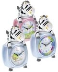 Mebus 26637 Kinder-Quarzwecker Motiv Zebra farblich sortiert