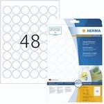 Herma Etiketten 30mm wei&szlig; 25 Bl. 1200 St&uuml;ck umlaufender Rand 4387