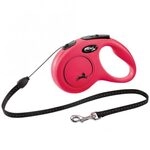FLEXI Rollleine New CLASSIC Seil - 5m, bis 12kg - Rot