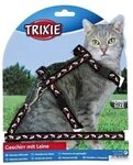 Trixie Katzen-Garnitur mit Leine + Schnappverschl&uuml;ssen - Katzenmotiv