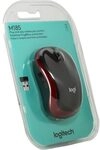 Logitech M 185 Cordless Notebook Mouse USB schwarz / rot 910-002237