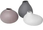 Nona Dekorative Vasen pewter, micro chip, bark 3 St.