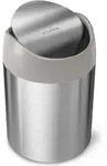 Simplehuman Badezimmer-Abfallbeh&auml;lter 1,5 l grau Stahl matt