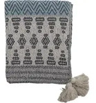 Bloomingville Decke 130 x 160 cm blau-grau