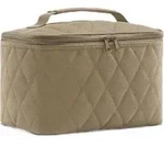 Cosmetic Case Kosmetiktasche dunkelbeige gesteppt