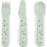 Foodie Happy Dots Baby-Besteck gr&uuml;n 3 El.