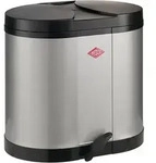 Beta M&uuml;lleimer 2 x 15 l silberfarben