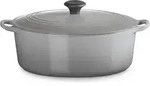 Le Creuset Cocotte oval, 31 cm, hellgrau