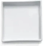 Porzellan Badezimmertablett 11 cm quadratisch wei&szlig;