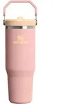 IceFlow Thermobecher mit Griff und Strohhalm Coffee Peach Rose 890 ml