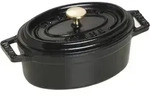 Mini Cocotte Topf 250 ml oval schwarz