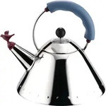 Alessi 9093 Wasserkocher blauer Griff