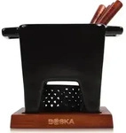 Tapas Fondue-Set gro&szlig; schwarz