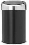 Touch Bin M&uuml;lleimer 3 l schwarz mit Stahldeckel