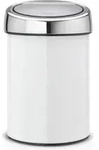Touch Bin M&uuml;lleimer 3 l wei&szlig; mit Stahldeckel