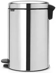 Newicon Pedal-M&uuml;lleimer 20 l Stahl pol. mit Metalleimer