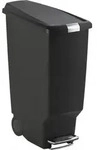 Slim M&uuml;lleimer 40 l schwarz mit Fu&szlig;pedal