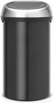 Touch Bin M&uuml;lleimer 60 l schwarz mit FPP-Mattstahldeckel