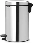 Newicon M&uuml;lleimer 12 l polierter Stahl mit Fu&szlig;pedal