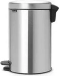 Newicon Pedal-M&uuml;lleimer 12 l FPP Stahl matt