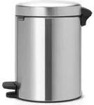 Newicon M&uuml;lleimer 5 l FPP Stahl matt mit Fu&szlig;pedal