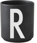 Aj Becher Buchstabe R schwarz aus Porzellan
