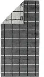 Square Handtuch 50 x 100 cm mit Rautenmuster anthrazitfarbig