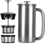 Espro P7 Kaffeezubereiter mit Kolbensystem 530 ml geb&uuml;rsteter Stahl