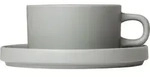 Pilar Tasse 170 ml mirage grey mit Untersetzer 2 St.
