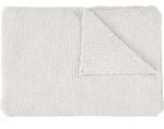 Nordic Knit Decke 130 x 170 cm wei&szlig; aus Bio-Baumwolle