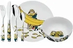 Wmf Kindergeschirr und Besteck Minions 6 El.