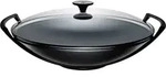 Tradition Collection Wok 36 cm schwarz mit Glasdeckel