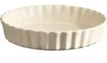 Emile Henry Tiefe Tarteform 28 cm, Keramik, Cremefarben