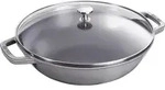 Staub Wok 30 cm graphitfarbig mit Deckel