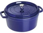 La Cocotte Topf 6,7 l blau aus Gusseisen gefertigt