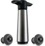 Vacu Vin Wein-Vakuumpumpe aus Stahl mit 2 Verschl&uuml;ssen