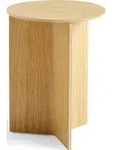 Slit Beistelltisch 35 cm rund helle Eiche aus Holz