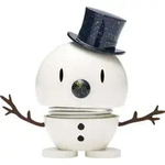 Xmass Kleine Figur S Schneemann wei&szlig;-blau