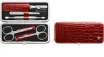 Classic Inox Manik&uuml;re-Zubeh&ouml;r rot im Etui 5 El.