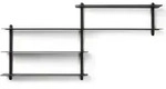 Nivo B Wandregal 118 cm schwarze Esche