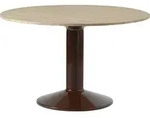 Midst Tisch 120 cm rund helle Eiche auf rotem Bein