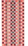 Unique Handtuch 70 x 140 cm Schachbrett korallenrot