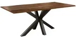 Esstisch Baumkante massiv Akazie nussbaum 260 x 100 schwarz FELINA