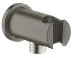 Grohe Rainshower Wandanschlussbogen mit Duschhalter Geb&uuml;rstetes Hard Graphite