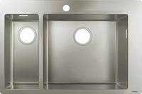 Hansgrohe 43309800, Hansgrohe S71 Sp&uuml;lbecken Edelstahl 43309800 75,5 cm x 19 cm